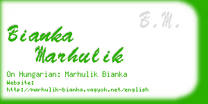 bianka marhulik business card